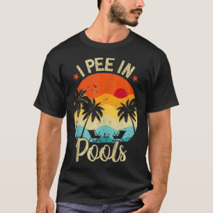 Retro Vintage Ich Pipi Lustiger Schwimmer Schwimme T-Shirt