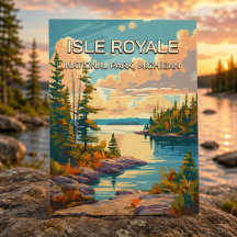 Retro Vintage Isle Royale Nationalpark Michigan