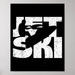 Retro Vintage Jet Ski Wassersport Wasserfahrzeug S Poster