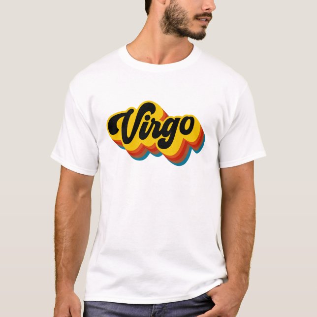 Retro Vintage Jungfrau T-Shirt (Vorderseite)