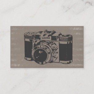 Retro Vintage Kamera Fotograf Geschäftskarten Visitenkarte