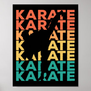 Retro-Vintage-Karate-Geschenk für Karateka Poster