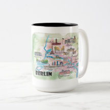 Retro Vintage Karte Berlins Deutschland
