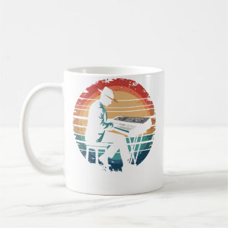Retro Vintage Keyboard Player Sunset Music Lover G Kaffeetasse