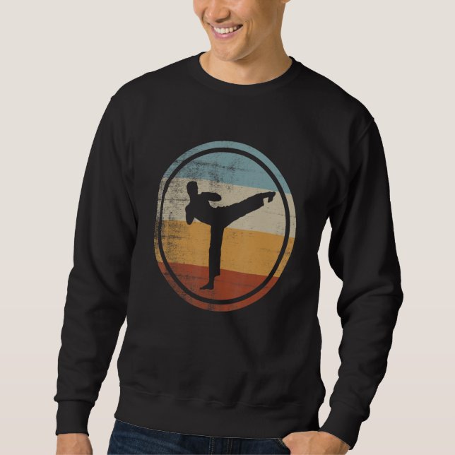 Retro Vintage Kickboxer Kickboxing Sweatshirt (Vorderseite)