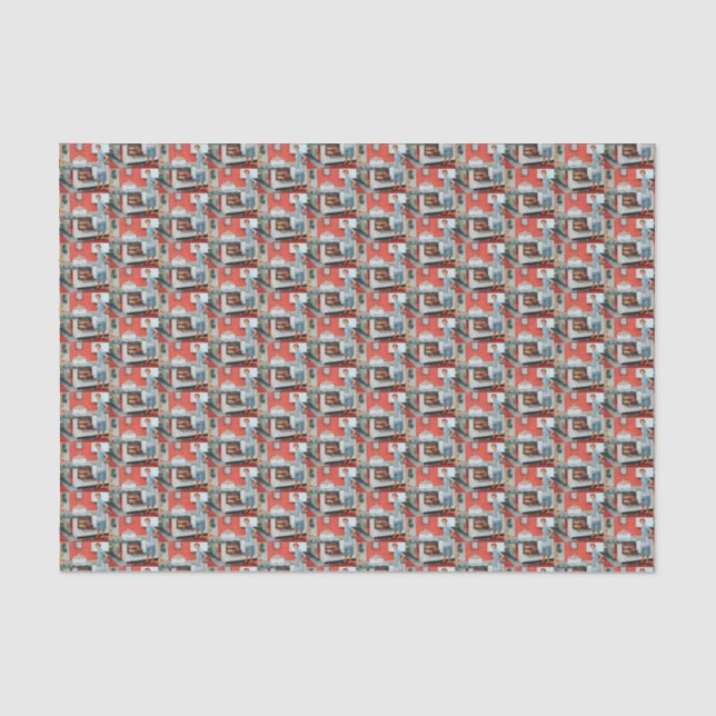 Retro-Vintage Küchendame Seidenpapier (Vorderseite)