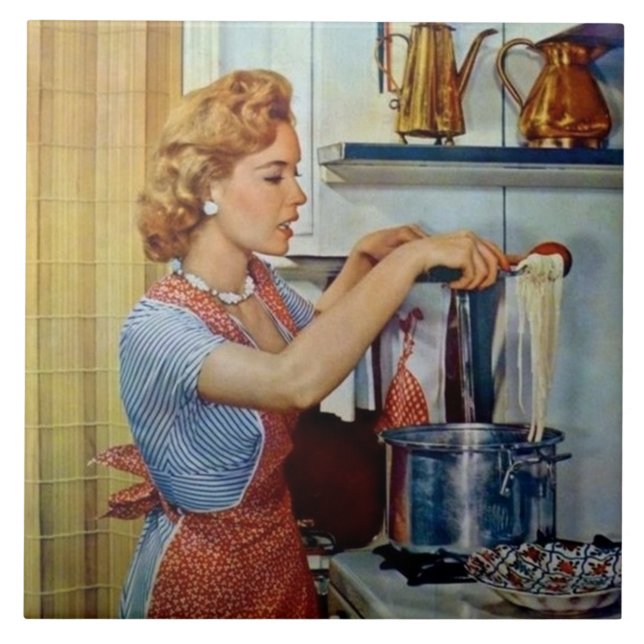 Retro-Vintage-Küchendekor Fliese (Vorderseite)