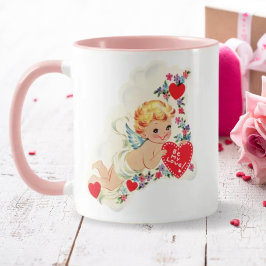 Retro Vintage Kupid sei meine Liebe Valentinstag Tasse