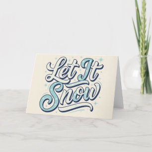Retro Vintage Lass es schneien Weihnachten