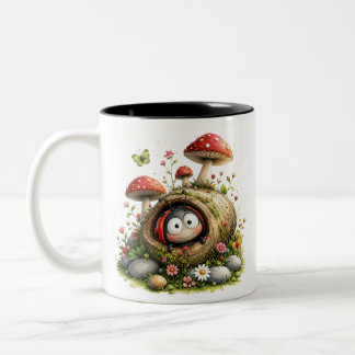 Retro Vintage Marienkäfer Tasse Helle Natur Tasse
