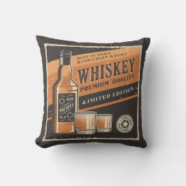 Retro Vintage Menschenhöhle Whiskey Party Kissen K