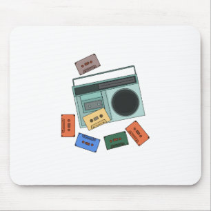 Retro-Vintage-Musik der 80er Jahre Mousepad
