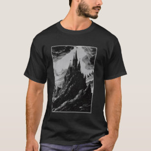 Retro Vintage Mythische Mittelalterliche Burg Dunk T-Shirt