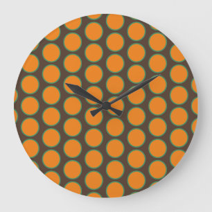 retro vintage Old school Design 70er Jahre Ära Große Wanduhr