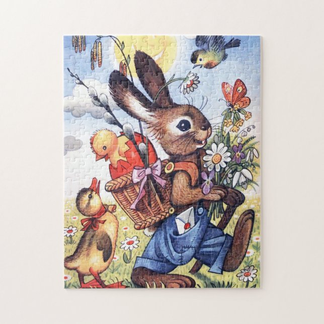 retro vintage Pâques Angel Vacances puzzle (Vertical)