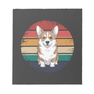 Retro Vintage Pembroke Welsh Corgi Liebhaber Hund Notizblock
