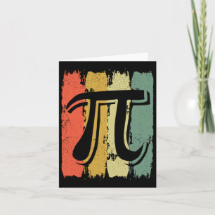 Retro Vintage Pi Mathe Geek Mathematiker Pi Tag Karte