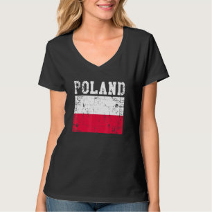 Retro Vintage polnische Flagge Polnische Wurzeln T-Shirt