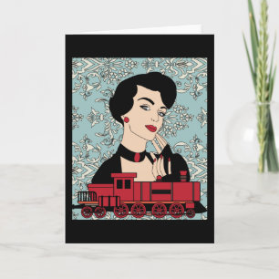 Retro Vintage Railroad Karte