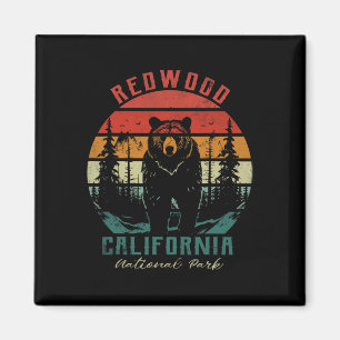 Retro Vintage Redwood Nationalpark für Kinder Wand Magnet