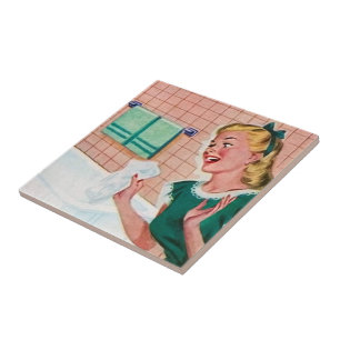 Retro Vintage Reinigungswanne Fliese