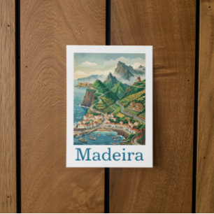 Retro Vintage Reise Madeira Portugal Insel Postkarte