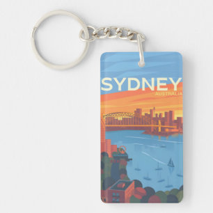 Retro Vintage Reise Souvenir Sydney Australien Schlüsselanhänger