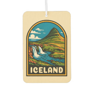 Retro Vintage Reisen Island Landschaft Autolufterfrischer
