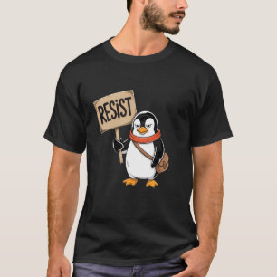 Retro Vintage Resist Die Pinguine Lustige Männer T-Shirt