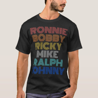 Retro Vintage Ronnie Bobby Ricky Mike Ralph and Jo T-Shirt