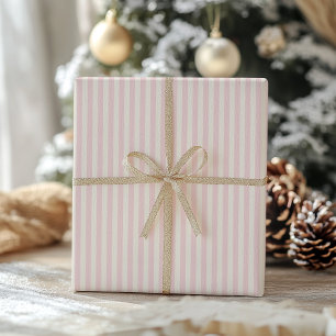 Retro Vintage Rosa Streifen Geschenkpapier