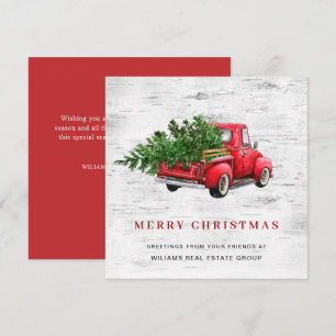 Retro Vintage rote Farm LKW Weihnachten