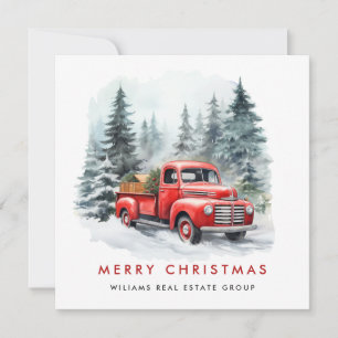 Retro Vintage roter Farmtruck Weihnachten Unterneh
