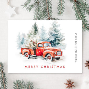 Retro Vintage roter Farmtruck Weihnachten Unterneh