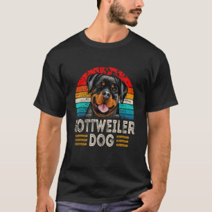 Retro Vintage Rottweiler Hund Hundebesitzer T-Shirt