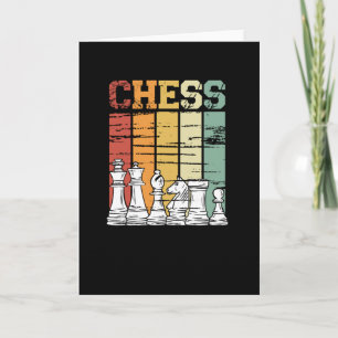 Retro-Vintage-Schachspiel Karte