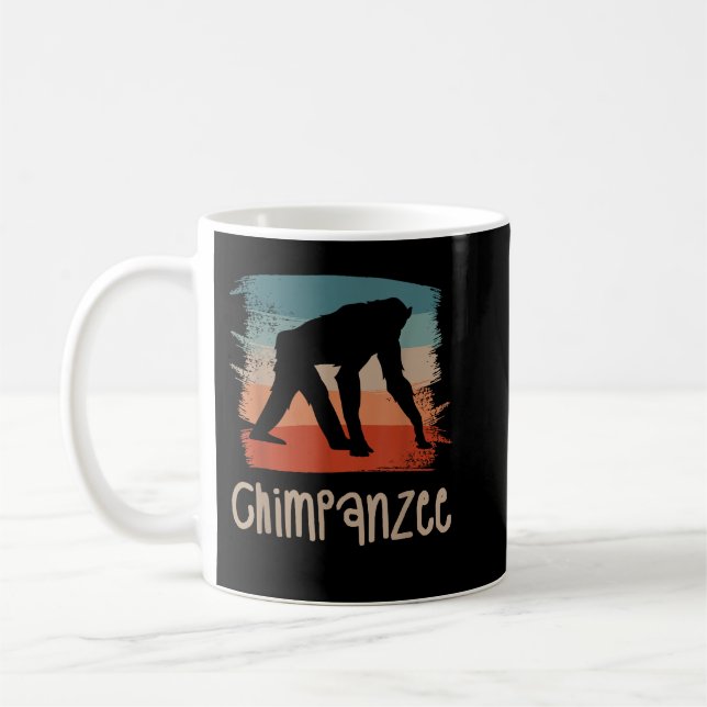 Retro Vintage Schimpansen Schimpansen Kaffeetasse (Links)