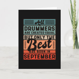 Retro Vintage Schlagzeuger Geburtstag September Karte