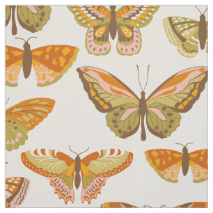 Retro Vintage Schmetterlinge  Stoff