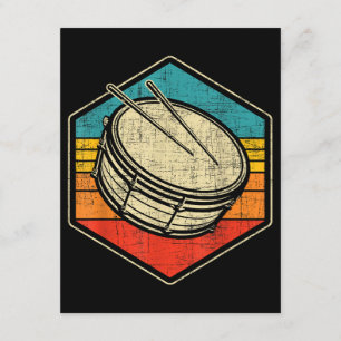 Retro Vintage-Schnarrtrommel - Marching Band Druml Begleitkarte