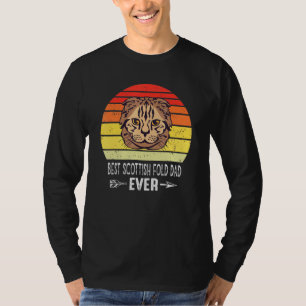 Retro Vintage schottische Katzenkatze Vater Ever F T-Shirt