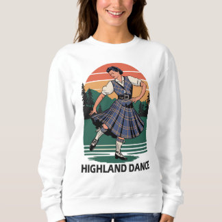 Retro-Vintage-Schottland-Hochland-Tanz-Design-Gesc Sweatshirt