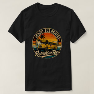 Retro Vintage Schulbusfahrer Kreis T-Shirt