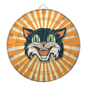 Retro Vintage schwarze Katzendarmplatine Dartscheibe