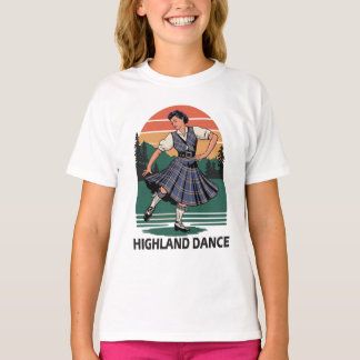 Retro Vintage Scottish Highland Dance Design gift  T-Shirt