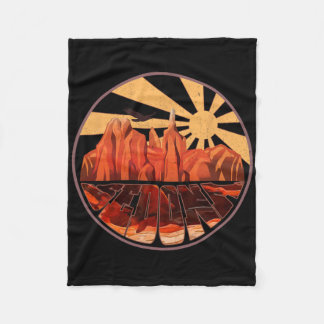 Retro Vintage Sedona Arizona T Shirt Hiking Sunset Fleecedecke