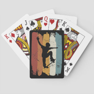 Retro-Vintage-Skateboard Spielkarten