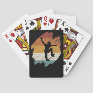 Retro-Vintage-Skateboard Spielkarten