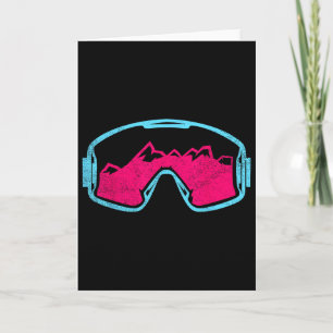 Retro-Vintage-Ski-Schneebrett-Brille 80er 90er Ski Karte