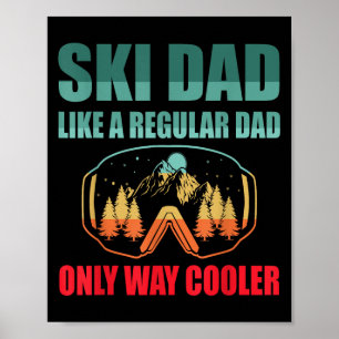 Retro-Vintage-Skifahren-Schneegeschenke für Skifah Poster